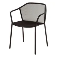 emu - fauteuil bridge darwin en métal, acier verni couleur noir 78.62 x 60 77 cm designer lucidipevere studio made in design