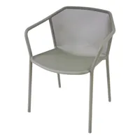 emu - fauteuil bridge darwin en métal, acier verni couleur gris 83.49 x 60 77 cm designer lucidipevere studio made in design
