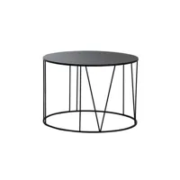 zeus - table basse roma en métal, acier couleur noir 70.34 x 49 cm designer marie-christine dorner made in design