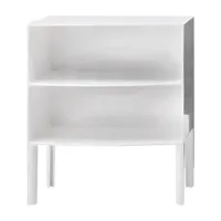 kartell - commode ghost en plastique, pmma couleur blanc 80 x 68 cm designer philippe starck with eugeni quitllet made in design