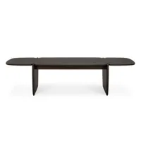 ethnicraft - table basse polished imperfect en bois, acajou massif teinté couleur bois naturel 77.64 x 38 cm designer alain van havre made in design