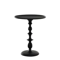 pols potten - table d'appoint classic en métal, fonte d'aluminium laquée couleur noir 62.14 x 55 cm designer modo architettura + design made in design