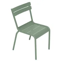 fermob - chaise enfant kids en métal, aluminium laqué couleur vert 34.5 x 33.5 55.5 cm designer frédéric sofia made in design