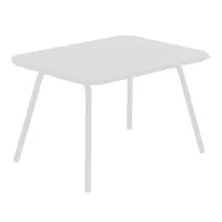 fermob - table enfant kids en métal, acier laqué couleur blanc 75.5 x 55.5 47 cm designer frédéric sofia made in design