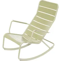 fermob - rocking chair luxembourg en métal, aluminium laqué couleur vert 50 x 99 cm designer frédéric sofia made in design