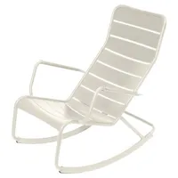 fermob - rocking chair luxembourg en métal, aluminium laqué couleur gris 69.5 x 96.55 92 cm designer frédéric sofia made in design