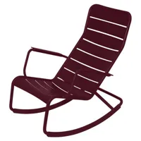 fermob - rocking chair luxembourg en métal, aluminium laqué couleur violet 69.5 x 93.79 92 cm designer frédéric sofia made in design