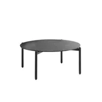 kartell - table basse undique en céramique, grès couleur noir 81.43 x 37 cm designer patricia urquiola made in design