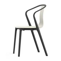 vitra - fauteuil belleville chair en plastique, polyamide couleur beige 55 x 68.68 83 cm designer ronan & erwan bouroullec made in design