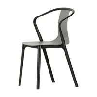 vitra - fauteuil belleville chair en plastique, polyamide couleur vert 55 x 68.68 83 cm designer ronan & erwan bouroullec made in design