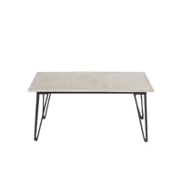 bloomingville - table basse metal en pierre, béton couleur gris 74.89 x 42 cm made in design