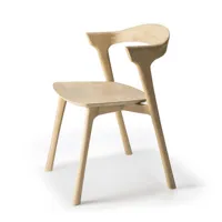 ethnicraft - chaise bok en bois, chêne massif huilé couleur bois naturel 50 x 68.26 76 cm designer alain van havre made in design