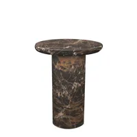 pols potten - table d'appoint mob en plastique, pierre couleur noir 53.13 x 50 cm made in design