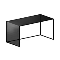 zeus - table basse tristano en métal, acier couleur noir 80 x 40 cm designer maurizio peregalli made in design