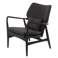 pols potten - fauteuil rembourré fauteuil bois - gris - 68 x 78.62 x 85 cm - bois, frêne massif peint