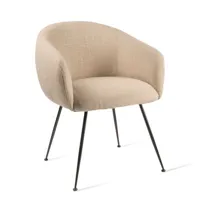 pols potten - fauteuil rembourré buddy en tissu, mousse couleur beige 62 x 81.13 80.5 cm designer studio made in design