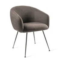 pols potten - fauteuil rembourré buddy en tissu, mousse couleur gris 62 x 81.13 80.5 cm designer studio made in design