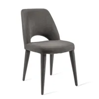 pols potten - chaise rembourrée holy en tissu, mousse couleur gris 48 x 70.74 81 cm designer studio made in design