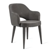 pols potten - fauteuil rembourré holy en tissu, mousse couleur gris 57 x 75.6 83 cm designer studio made in design