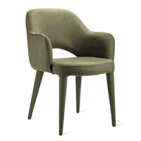 pols potten - fauteuil rembourré holy en tissu, mousse couleur vert 57 x 75.6 83 cm designer studio made in design