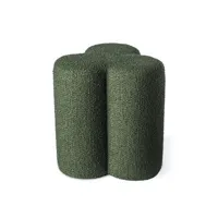 pols potten - pouf forme en tissu, tissu bouclette couleur vert 42.73 x 45 cm made in design