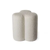 pols potten - pouf forme en tissu, tissu bouclette couleur beige 42.73 x 45 cm made in design