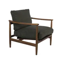 pols potten - fauteuil rembourré bois en bois, frêne massif fsc couleur vert 68 x 82.91 84 cm made in design