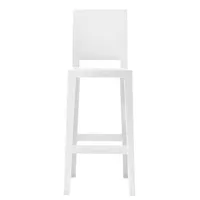 kartell - chaise de bar ghost - blanc - 65 x 38 x 100 cm - designer philippe starck - plastique, polycarbonate