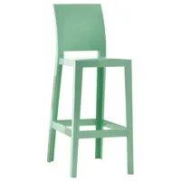 kartell - chaise de bar ghost - vert - 65 x 38 x 110 cm - designer philippe starck - plastique, polycarbonate
