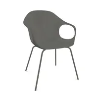 kristalia - fauteuil elephant - gris - 86 x 62 x 86 cm - designer neuland - plastique, polyuréthane