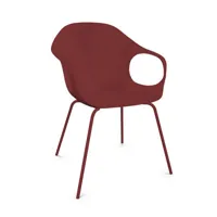kristalia - fauteuil elephant - rouge - 86 x 62 x 86 cm - designer neuland - plastique, polyuréthane