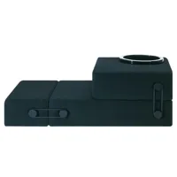kartell - chauffeuse convertible trix en tissu, polyester couleur noir 100 x 75 40 cm designer piero lissoni made in design
