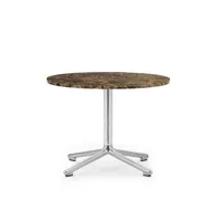 normann copenhagen - table basse lunar en pierre, fonte d'aluminium polie couleur marron 48.49 x 45 cm designer simon legald made in design