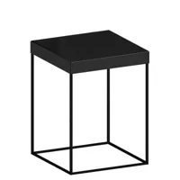 zeus - table d'appoint slim up en métal, acier peint couleur noir 61.09 x 46 cm designer maurizio peregalli made in design