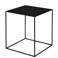 zeus - table basse tables basses slim irony en métal, acier peint couleur noir 45 x 46 cm designer maurizio peregalli made in design