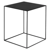 zeus - table basse tables basses slim irony en métal, acier couleur noir 80.52 x 64 cm designer maurizio peregalli made in design