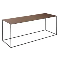 zeus - table basse tables basses slim irony en métal, acier peint couleur métal 103.54 x 46 cm designer maurizio peregalli made in design