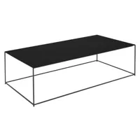 zeus - table basse tables basses slim irony en métal, acier peint couleur noir 104.83 x 34 cm designer maurizio peregalli made in design