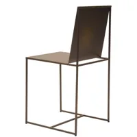 zeus - chaise slim sissi en métal, acier couleur métal 73.06 x 37 80 cm designer maurizio peregalli made in design