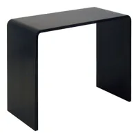 zeus - console solitaire en métal, acier phosphaté couleur noir 45 x 87 72 cm designer maurizio peregalli made in design