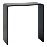 zeus - console solitaire en métal, acier phosphaté couleur noir 34 x 100 cm designer maurizio peregalli made in design