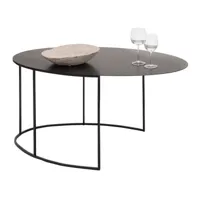 zeus - table basse tables basses slim irony en métal, acier couleur noir 78.62 x 42 cm designer maurizio peregalli made in design
