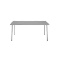 tolix - table rectangulaire patio en métal, acier inoxydable couleur gris 106.62 x 75 cm designer pauline deltour made in design