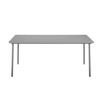 tolix - table rectangulaire patio en métal, acier inoxydable couleur gris 138.21 x 75 cm designer pauline deltour made in design