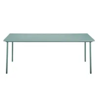 tolix - table rectangulaire patio en métal, acier inoxydable couleur vert 146.12 x 75 cm designer pauline deltour made in design