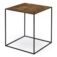 zeus - table basse tables basses slim irony en métal, acier couleur métal 45 x 46 cm designer maurizio peregalli made in design