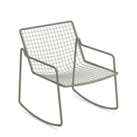 emu - rocking chair rio r50 en métal, acier couleur gris 67 x 86 77 cm designer anton cristell made in design