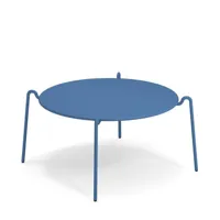 emu - table basse rio r50 en métal, acier couleur bleu 95.24 x 42 cm designer anton cristell made in design