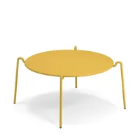emu - table basse rio r50 en métal, acier couleur jaune 95.24 x 42 cm designer anton cristell made in design