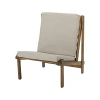 bloomingville - fauteuil rembourré en bois, bois d'acacia couleur naturel 66 x 89.88 83 cm made in design